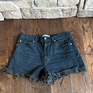 Daze black denim jean shorts